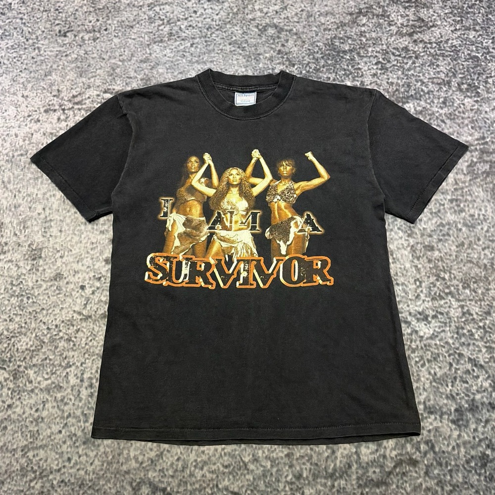 Vintage 2001 Destiny's Child‎ Survivor TLR Tour T Shirt Mens Medium Black